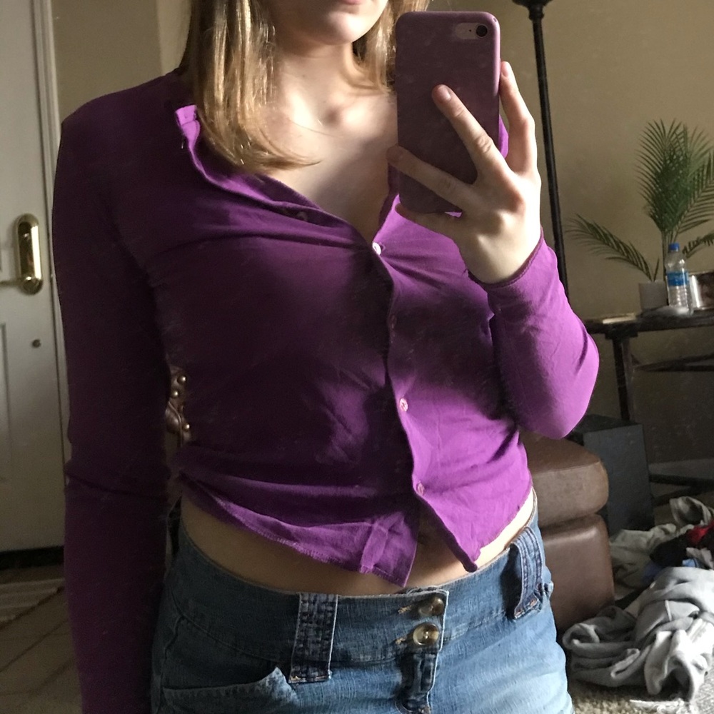 Mesh button up long sleeve